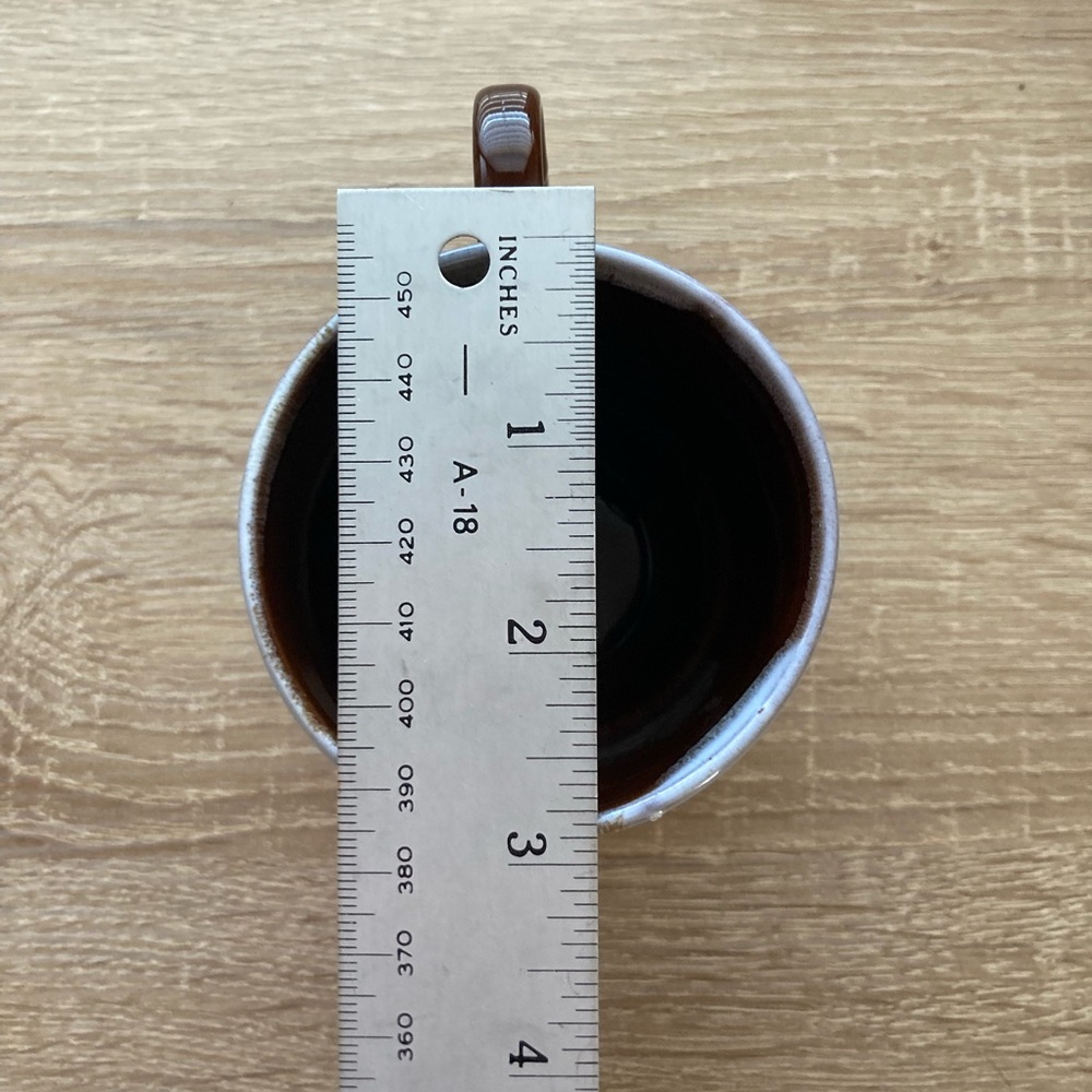 Set of 4 Brown Drip Glazed Mugs - MCM Made in Japan Mugs - Picture 3 of 8